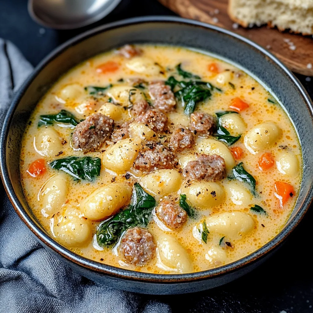 Creamy Sausage Gnocchi Soup