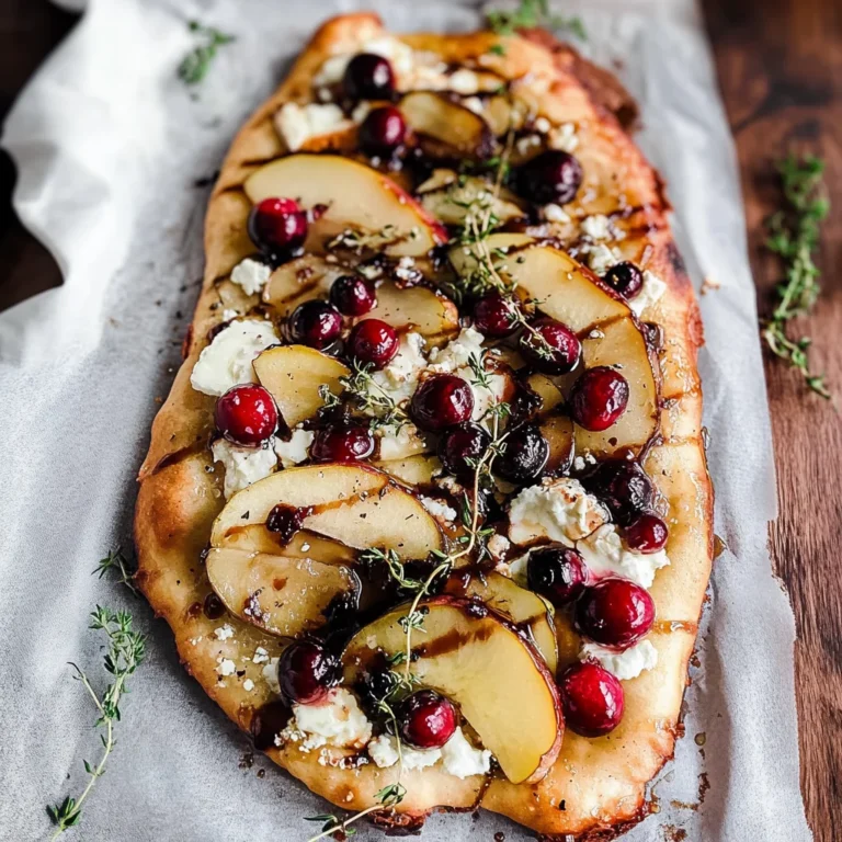 Roasted Pear, Cranberry, and Brie Flatbread Recipe
