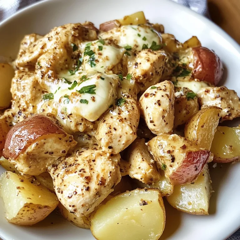 Slow Cooker Garlic Parmesan Chicken and Potatoes