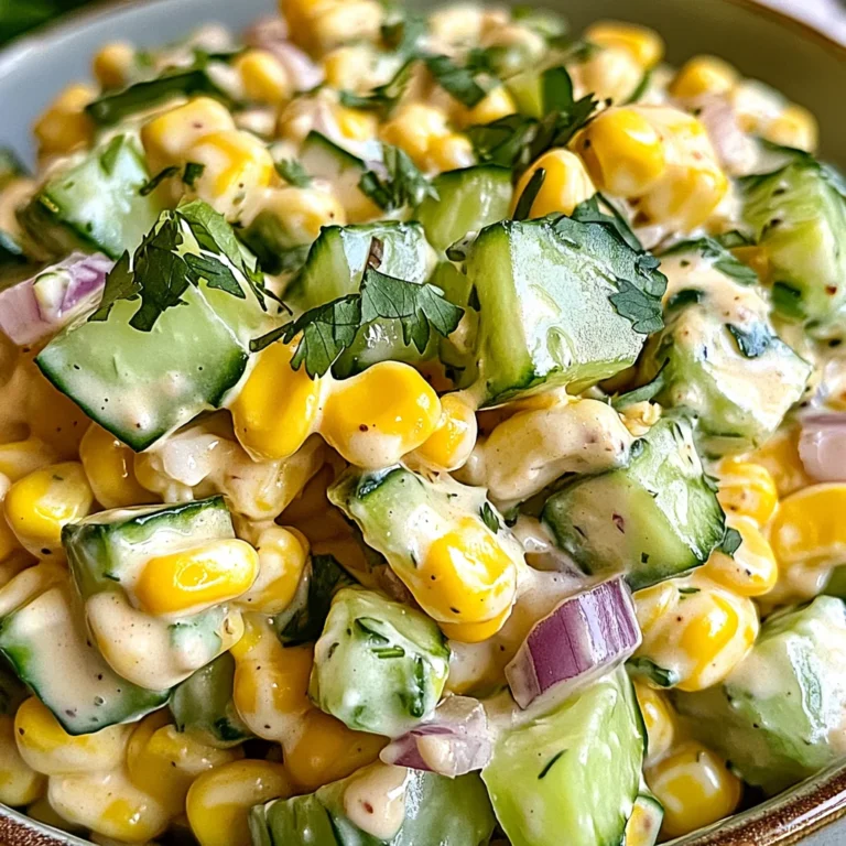 Street Corn Creamy Cucumber Salad