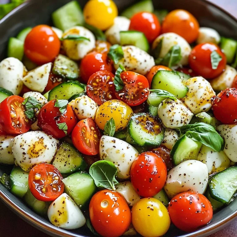 Tomato Cucumber Mozzarella Salad