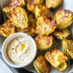 Air Fryer Artichoke Hearts with Garlic Aioli (Keto and Low Carb)