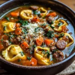 Autumn Tortellini Soup with Sausage