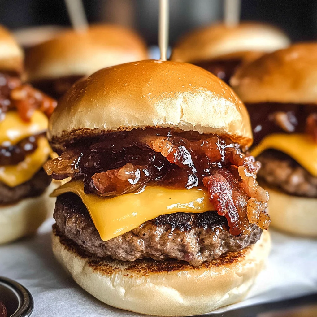 Bacon Jam Cheeseburger Sliders