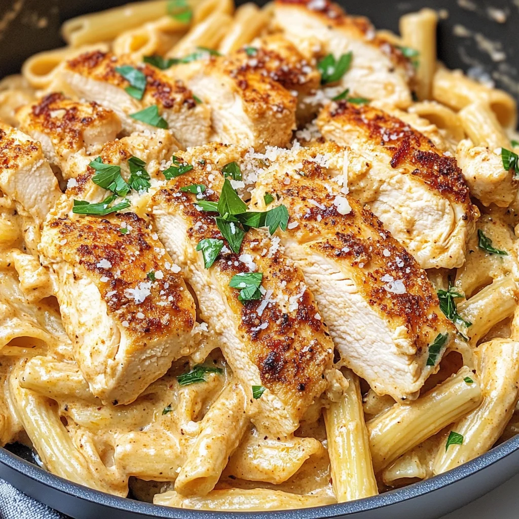 Cajun Chicken Pasta in Creamy Parmesan Garlic Sauce
