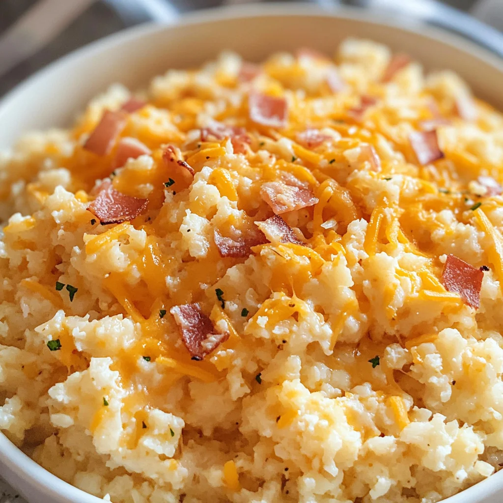Cheesy Cauliflower Rice (Easy Vegetable Side Dish)