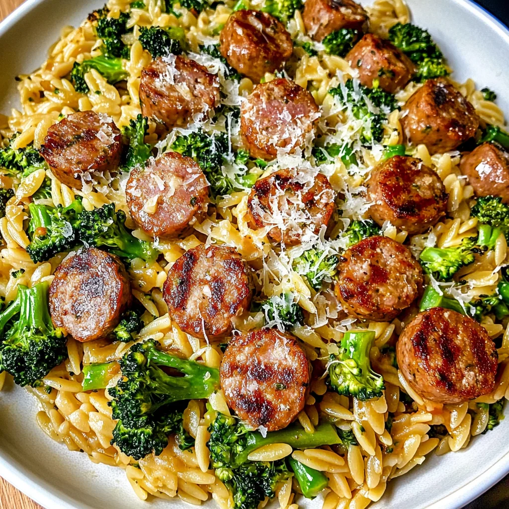 Chicken Sausage and Broccoli Orzo – Quick, Easy, and Packed with Flavor