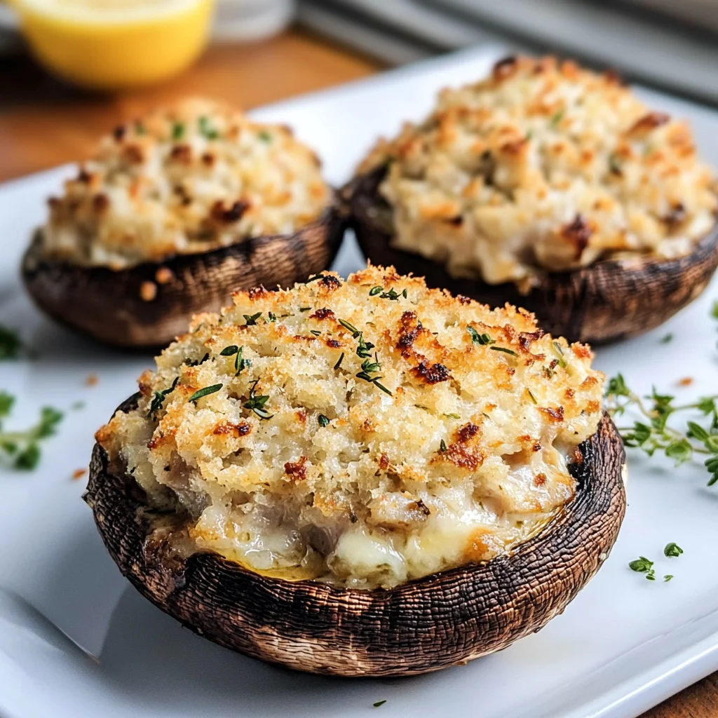 Crab-Stuffed Portobello Mushrooms
