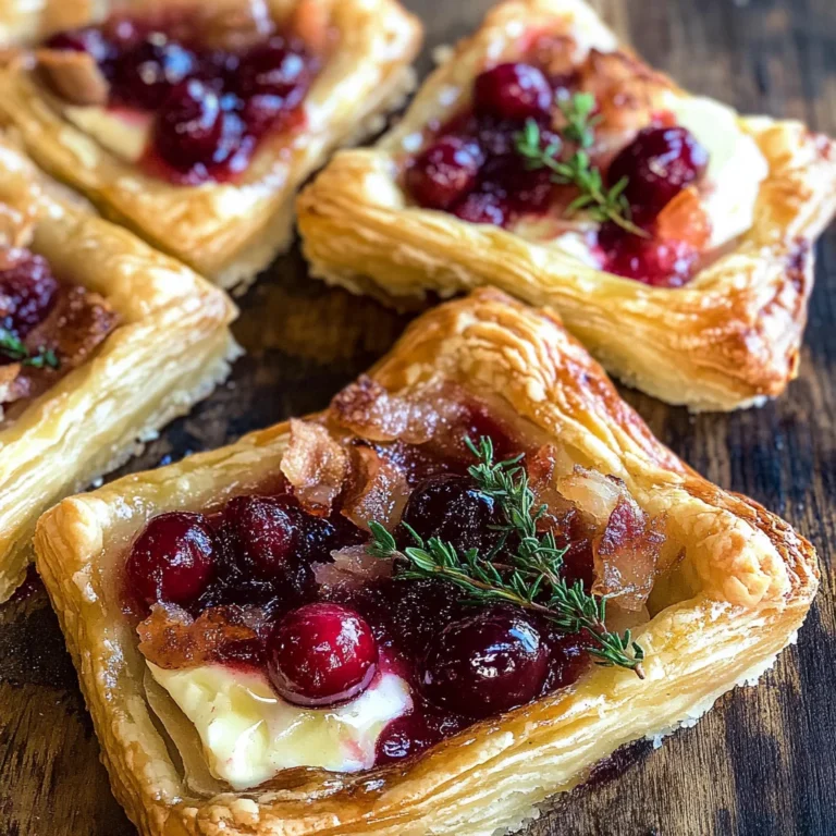 Cranberry Brie Tart with Pancetta & Thyme