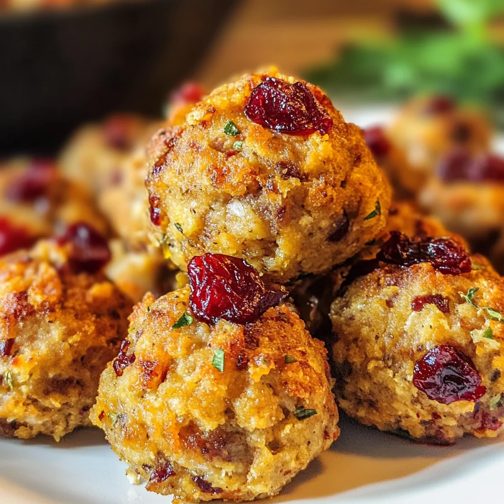 Cranberry & Turkey Stuffing Balls