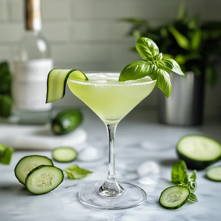 Cucumber Basil Martini