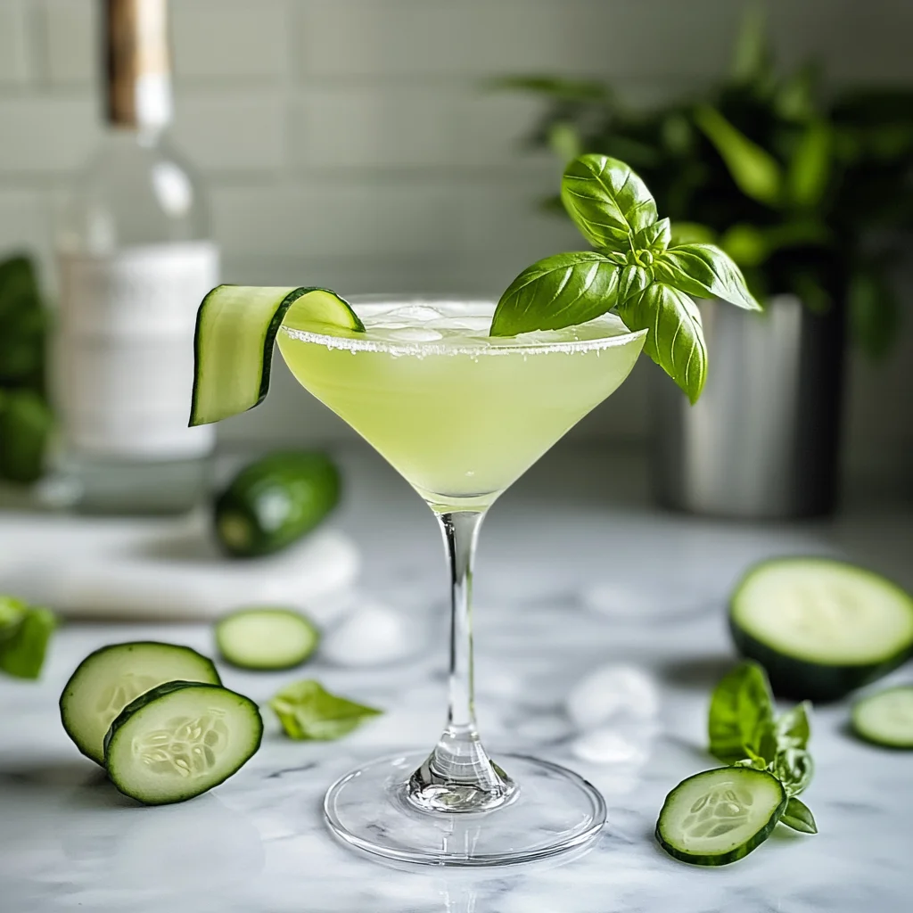 Cucumber Basil Martini