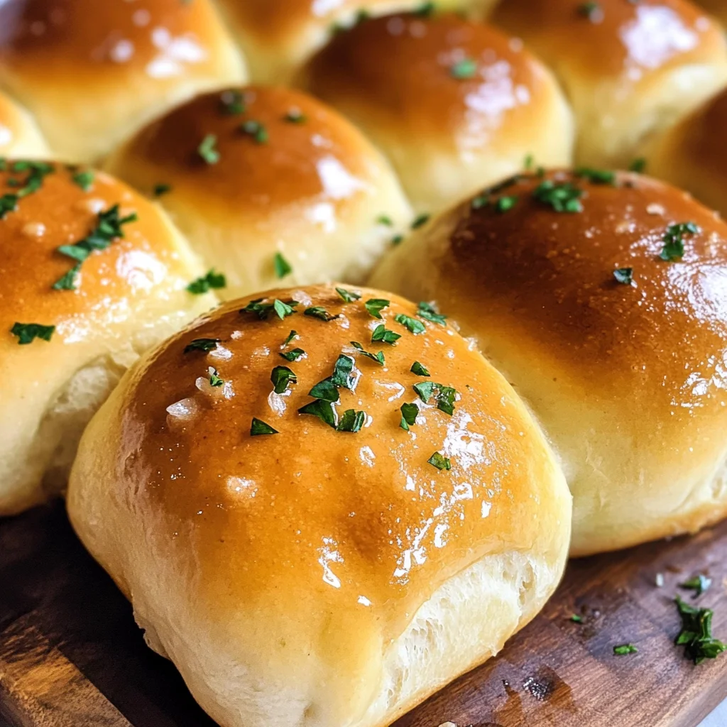 Easy Garlic Butter Dinner Rolls