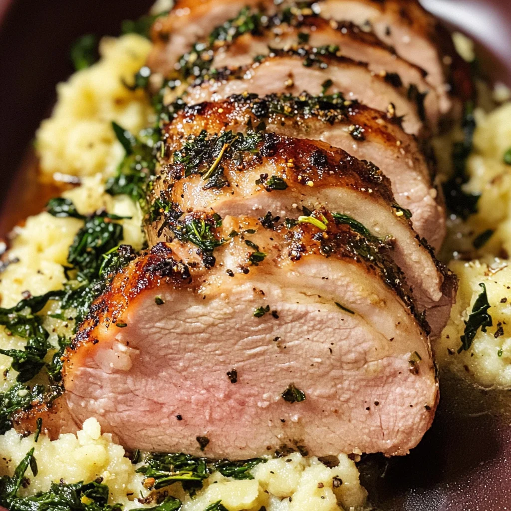 Garlic Herb Roasted Pork Tenderloin