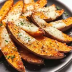 Garlic Parmesan Sweet Potato Wedges
