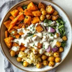 Glow Bowl Recipe: Roasted Veggie, Tahini Yogurt Sauce