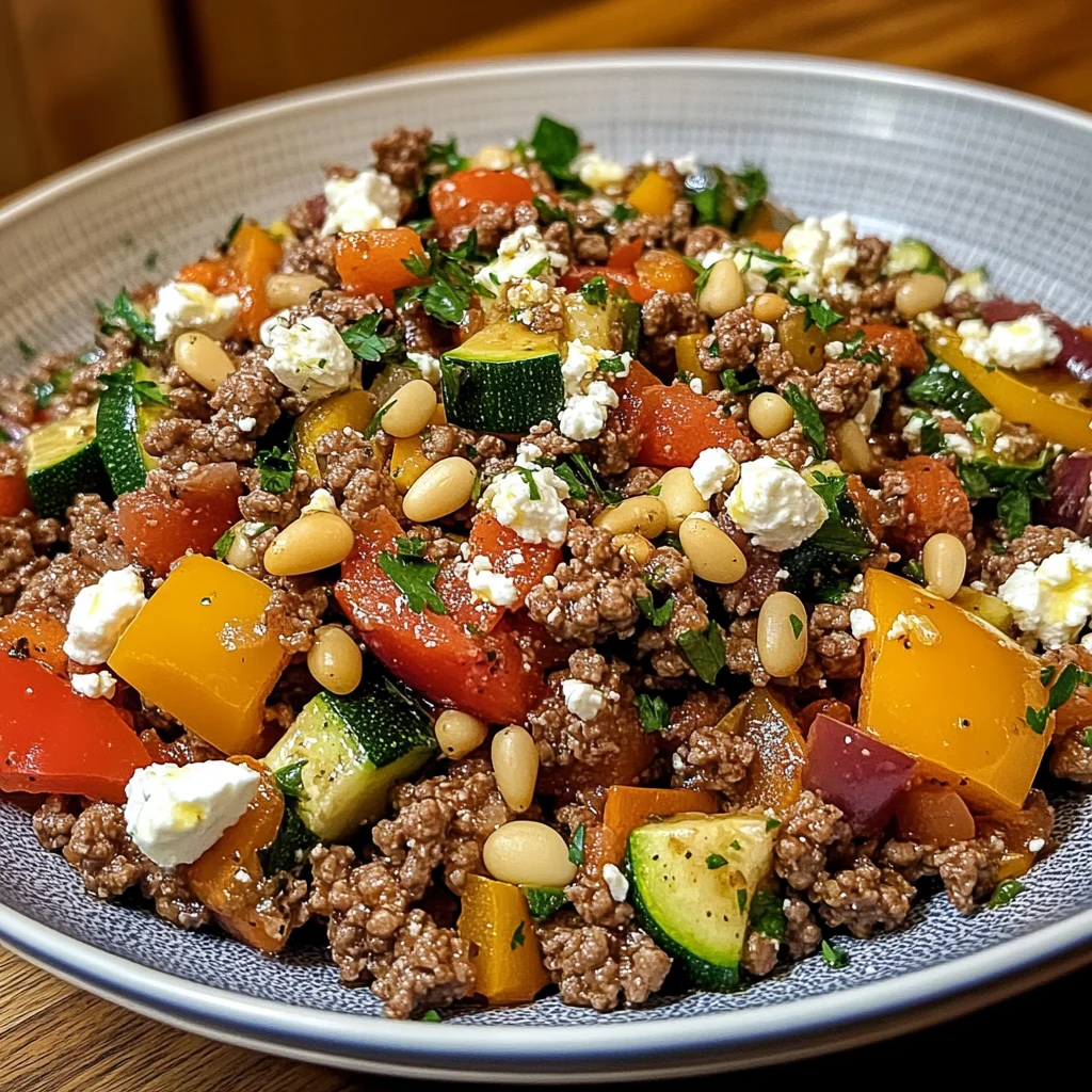Mediterranean Ground Beef Stir-Fry