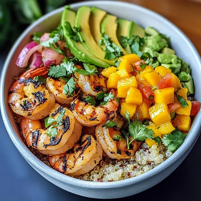 Shrimp Avocado Bowls with Mango Salsa