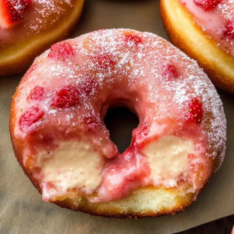 Strawberry Cheesecake Stuffed Donuts