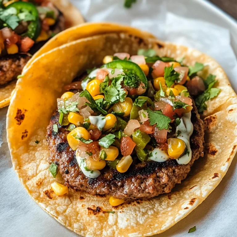 Street Corn Smash Burger Tacos