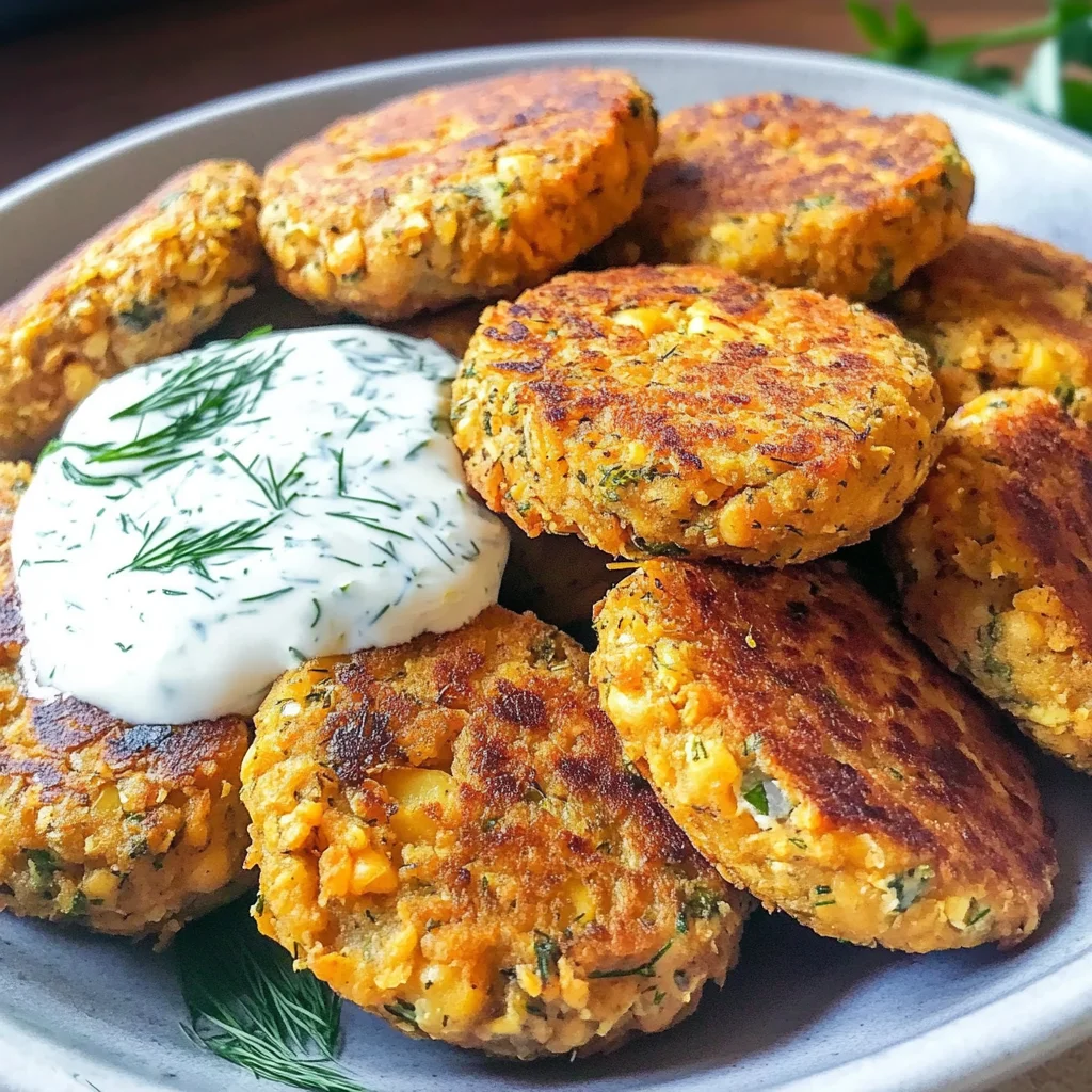 Ultimate Mediterranean Lemon Chickpea Patties with Yogurt Sauce