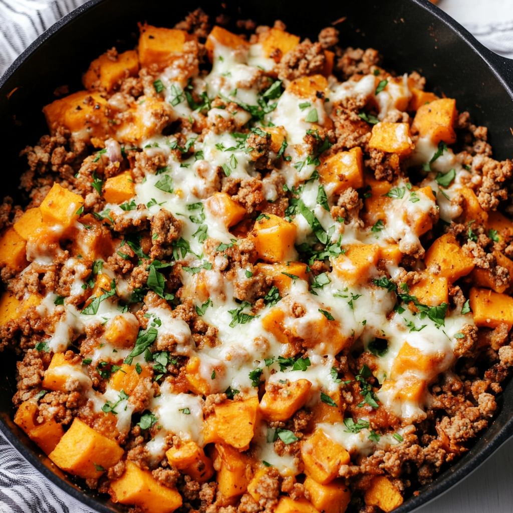 Ground Turkey Sweet Potato Bake