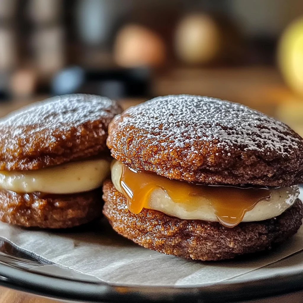 Apple Cider Whoopie Pie Cookies with Caramel