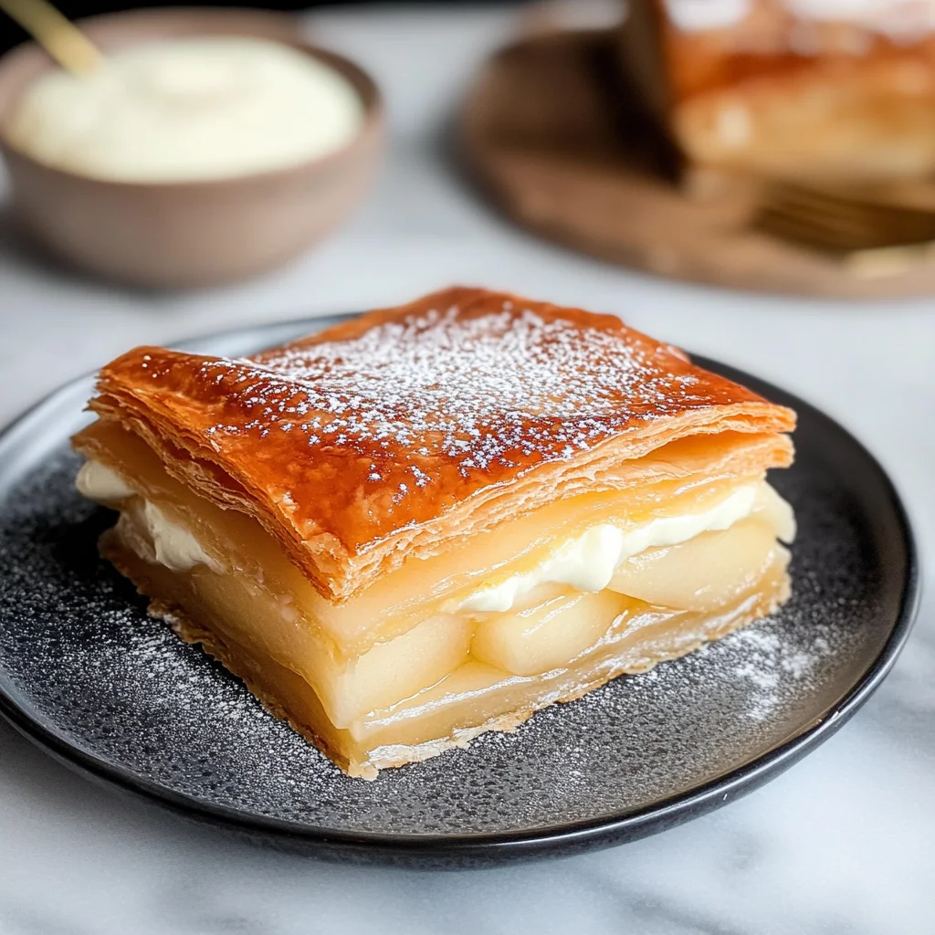 Apple Mille Feuille with Vanilla Custard (gluten-free)