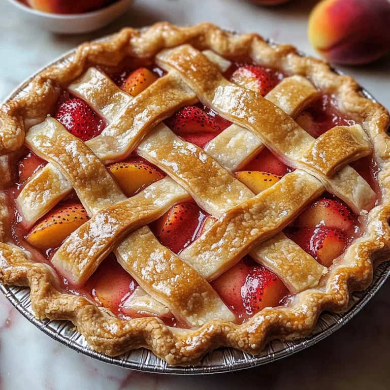 Brown Butter Strawberry Peach Pie