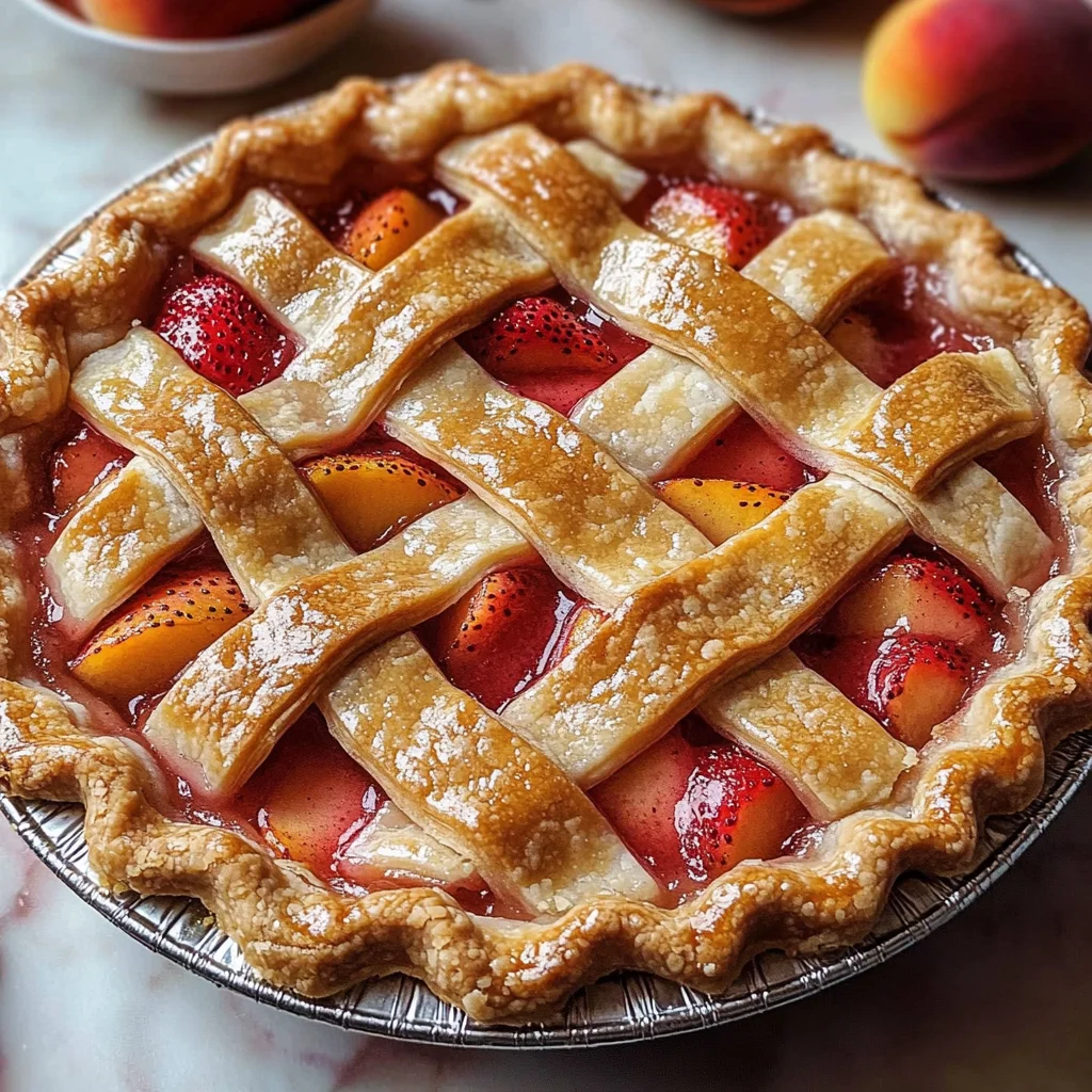 Brown Butter Strawberry Peach Pie
