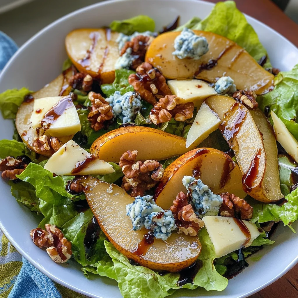 Caramelized Pear and Blue Cheese Salad: A Sweet and Savory Delight