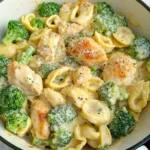 Creamy Garlic Parmesan Tortellini with Chicken and Broccoli