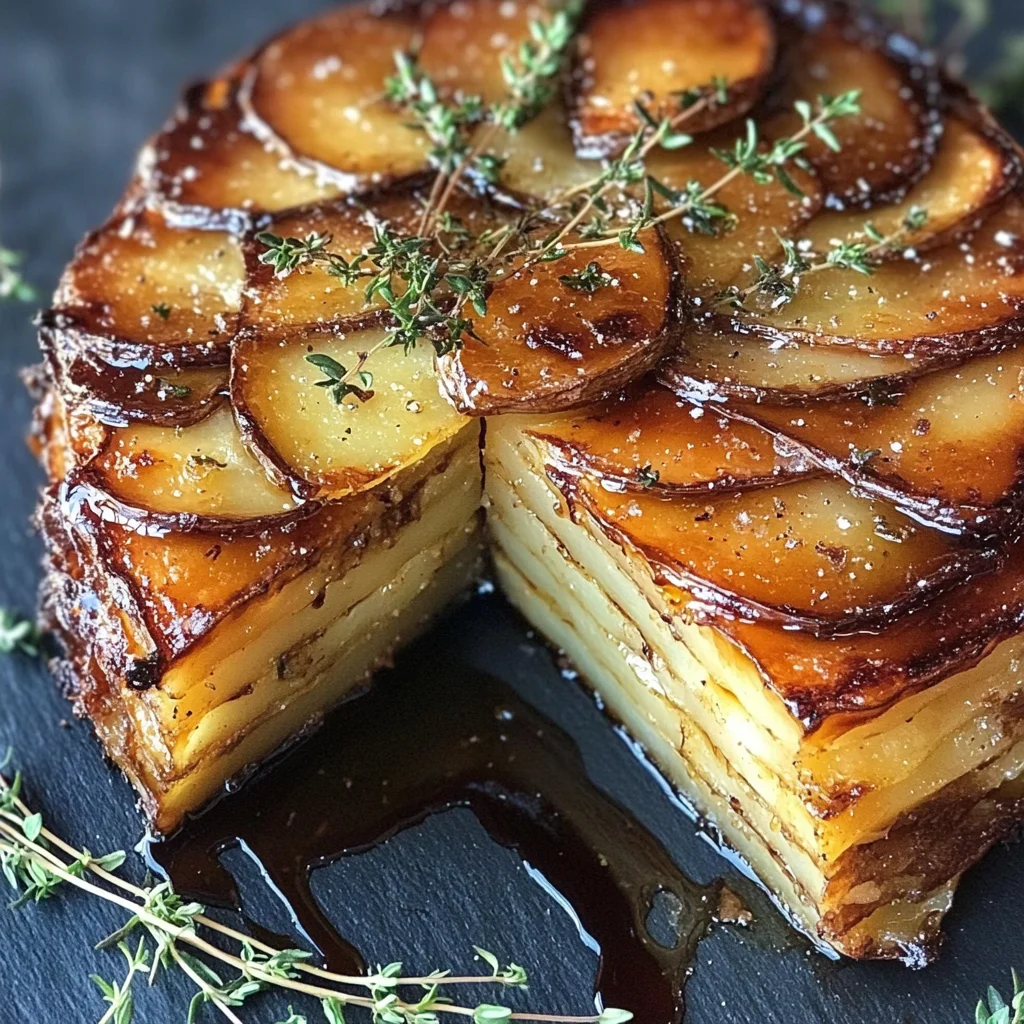 Crispy Balsamic-Thyme Potato Torte