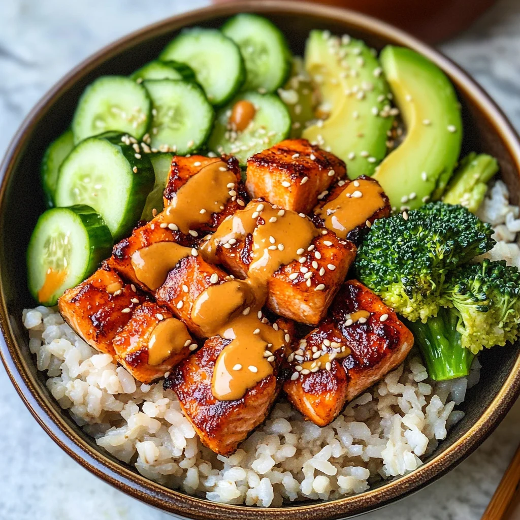 Crispy Bang Bang Salmon Bites Bowls