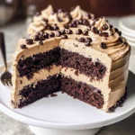 Double Chocolate Chip Cake with Espresso Cream Cheese Frosting