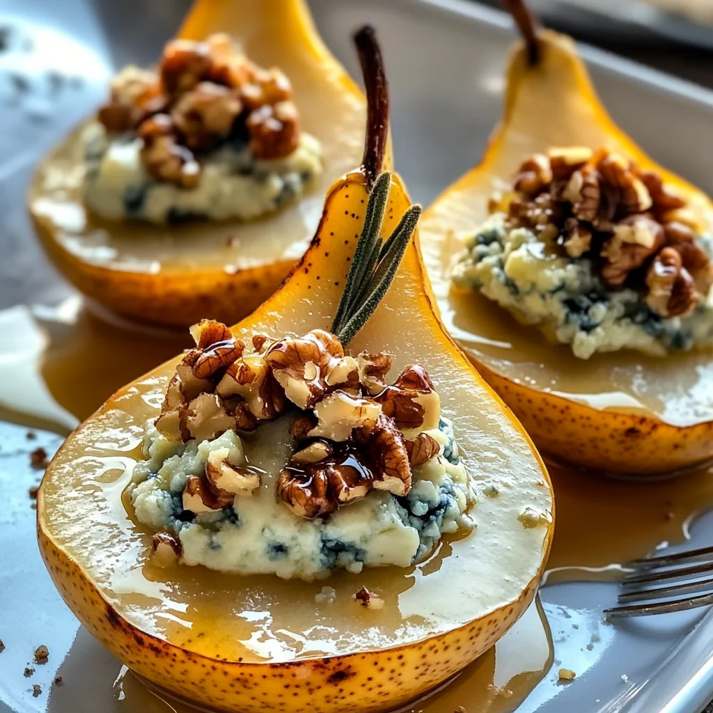 Elegant Blue Cheese Stuffed Pears
