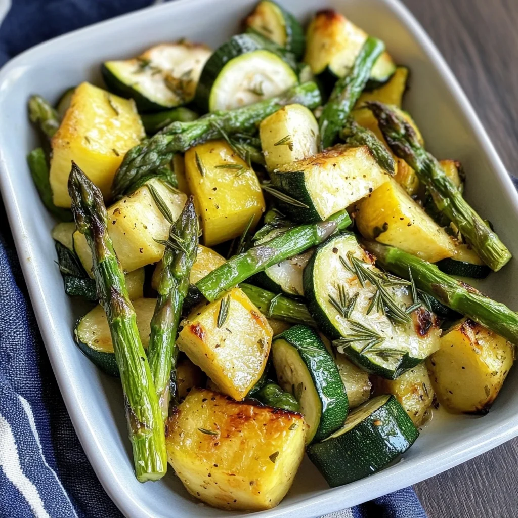 Flavorful Asparagus with Zucchini and Squash