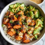 Honey Glazed Salmon Rice Bowls