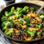 Keto Hamburger Broccoli Skillet