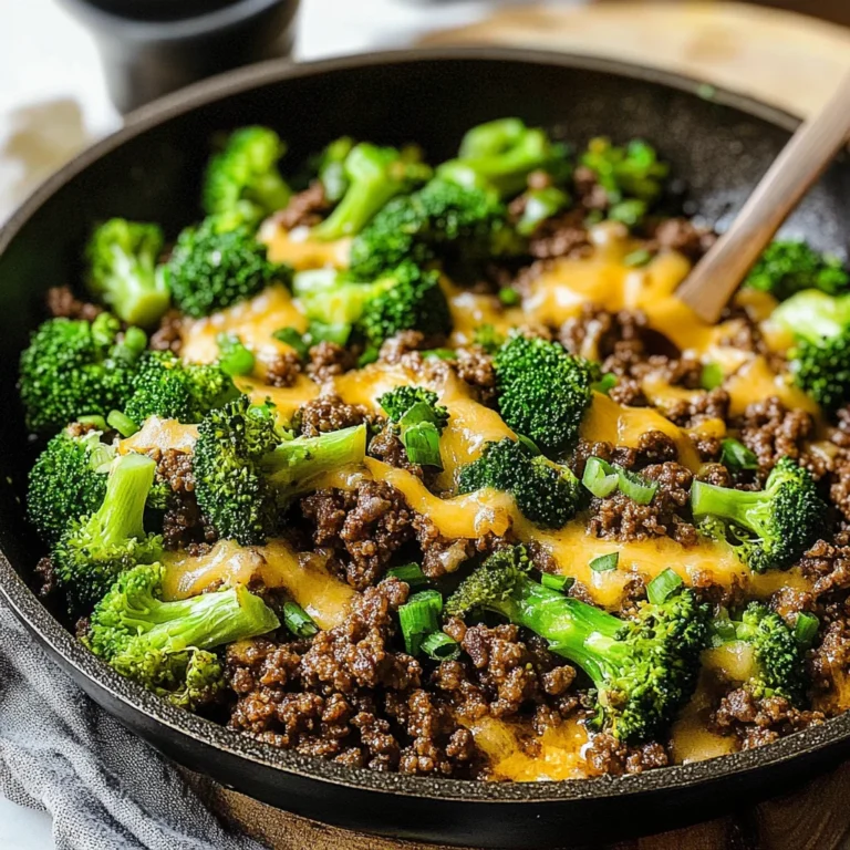 Keto Hamburger Broccoli Skillet