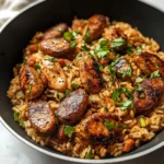 One-Pan Cajun Chicken Sausage & Rice