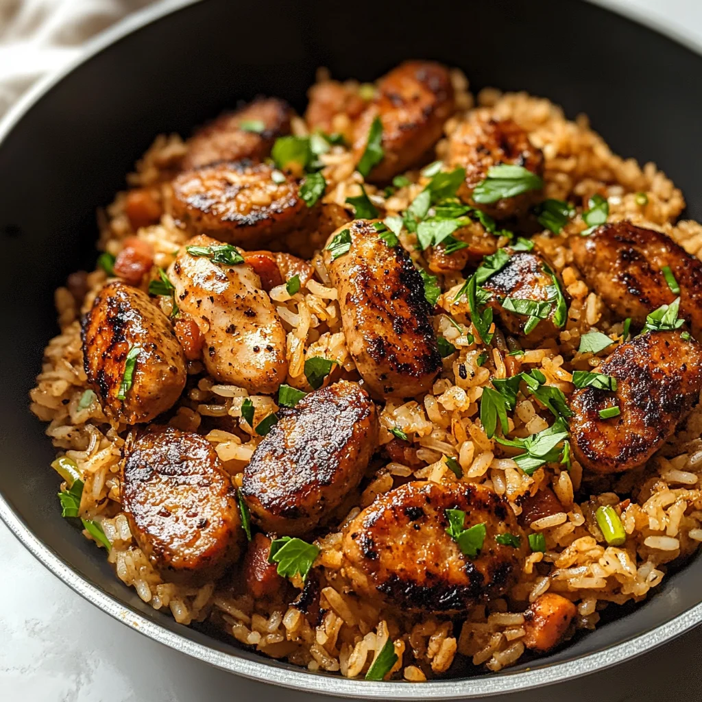One-Pan Cajun Chicken Sausage & Rice