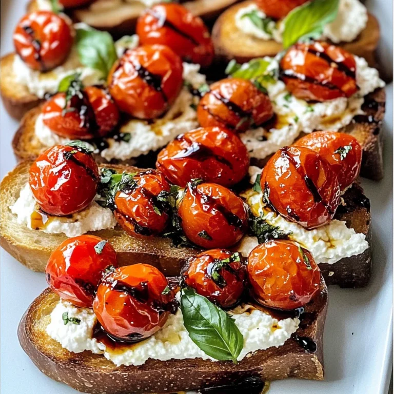 Ricotta Bruschetta with Roasted Tomatoes