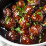 Slow Cooker Bourbon Meatballs