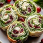 Tasty Christmas Cranberry Pinwheels