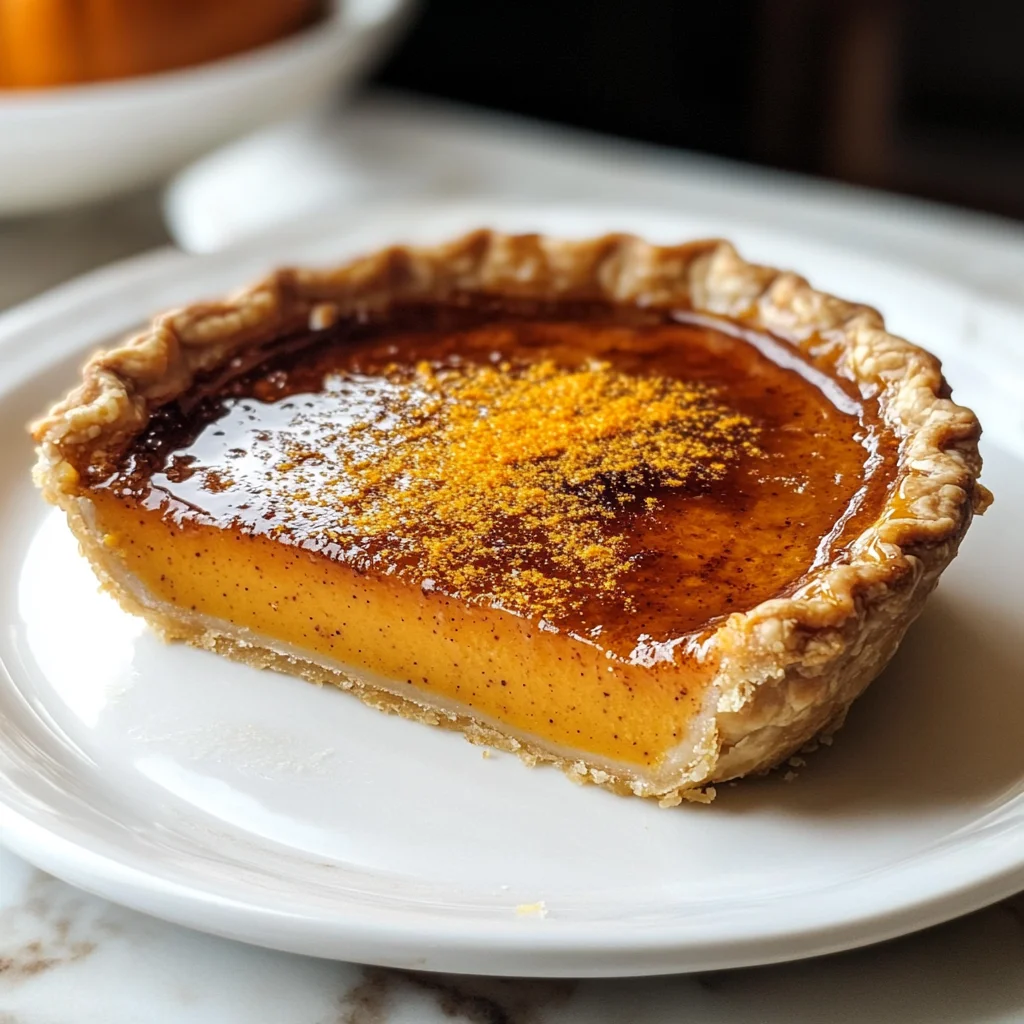 Tasty Pumpkin Pie Brulee with Bourbon Vanilla