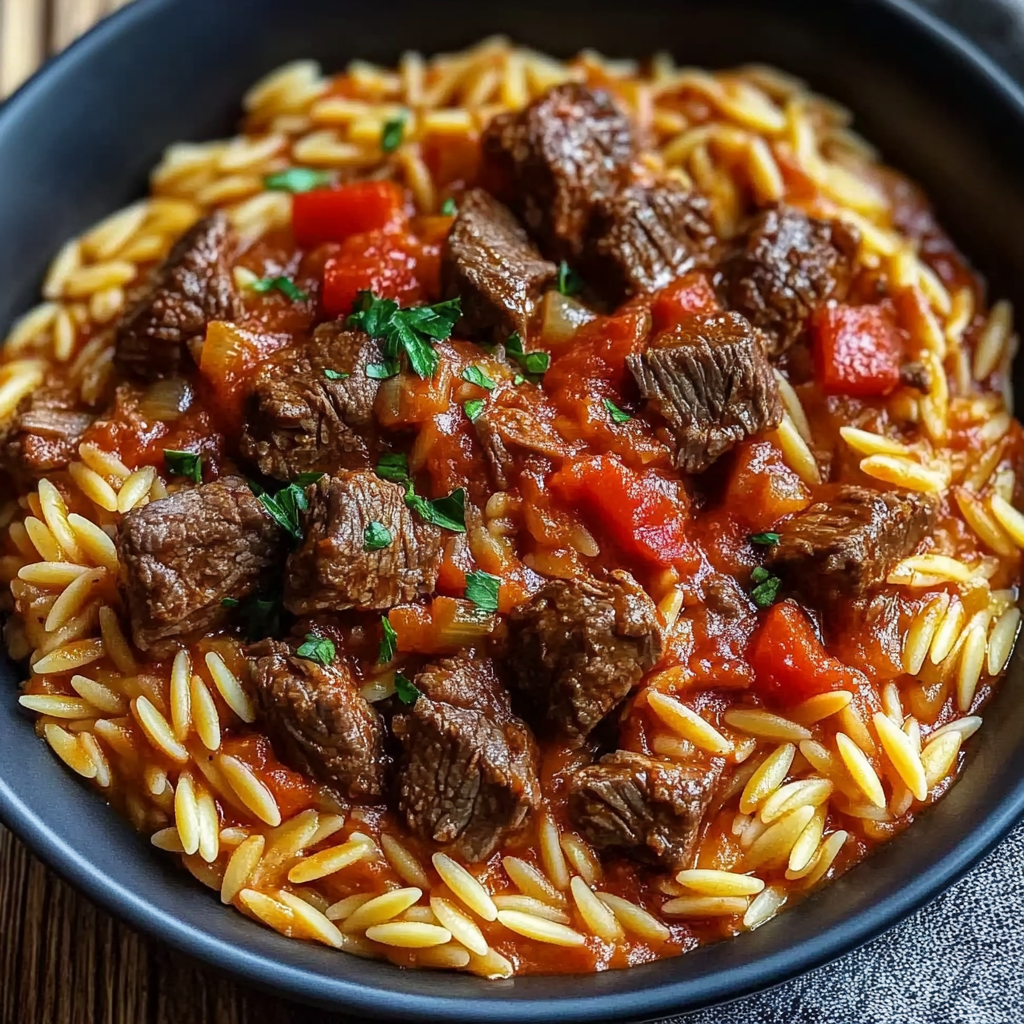 Beef Giouvetsi (Greek Beef Orzo Pasta) Recipe