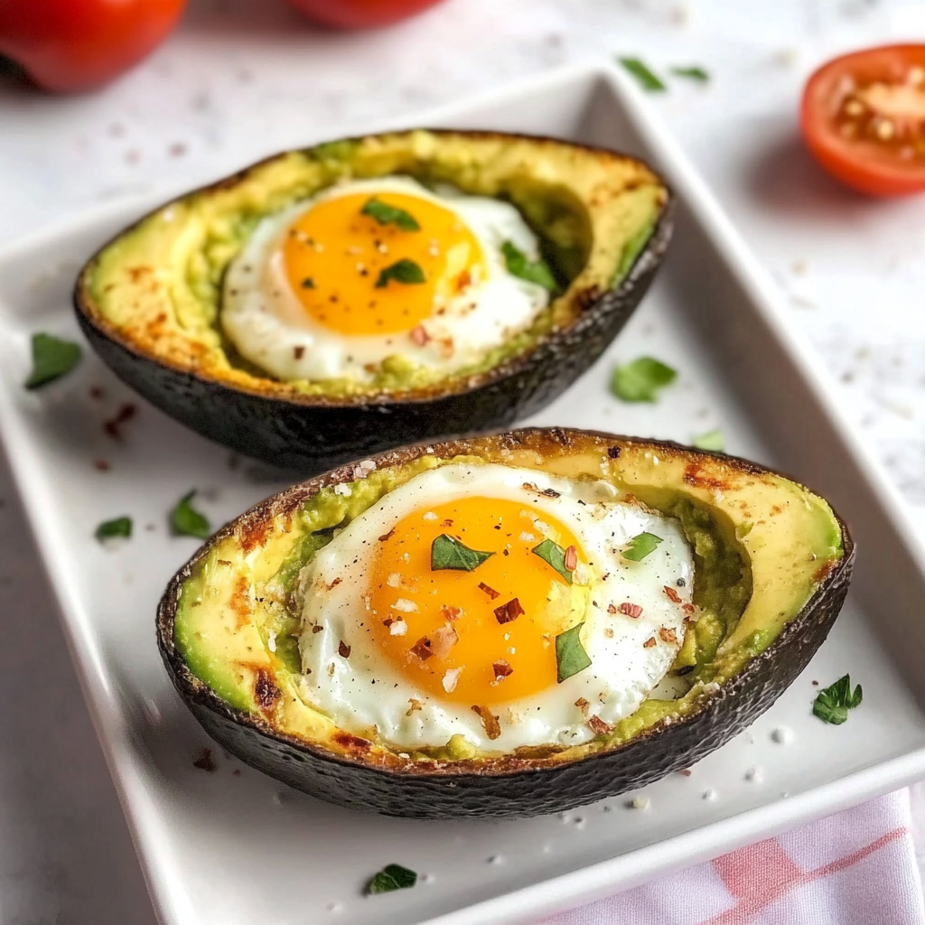 Keto Air Fryer Avocado Baked Egg