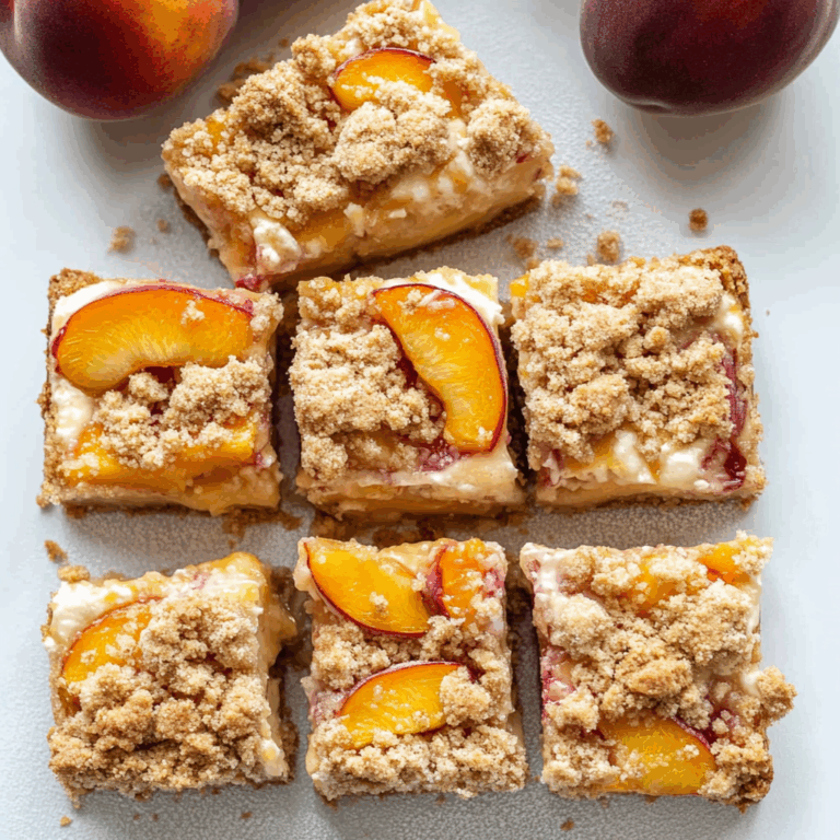 Peaches and Cream Crumble Bars