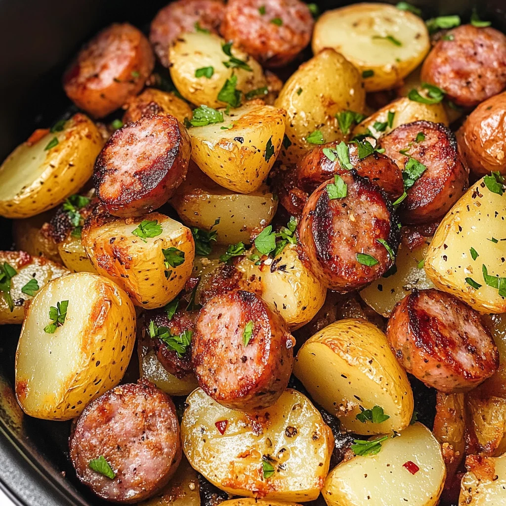 Air Fryer Potatoes and Sausage